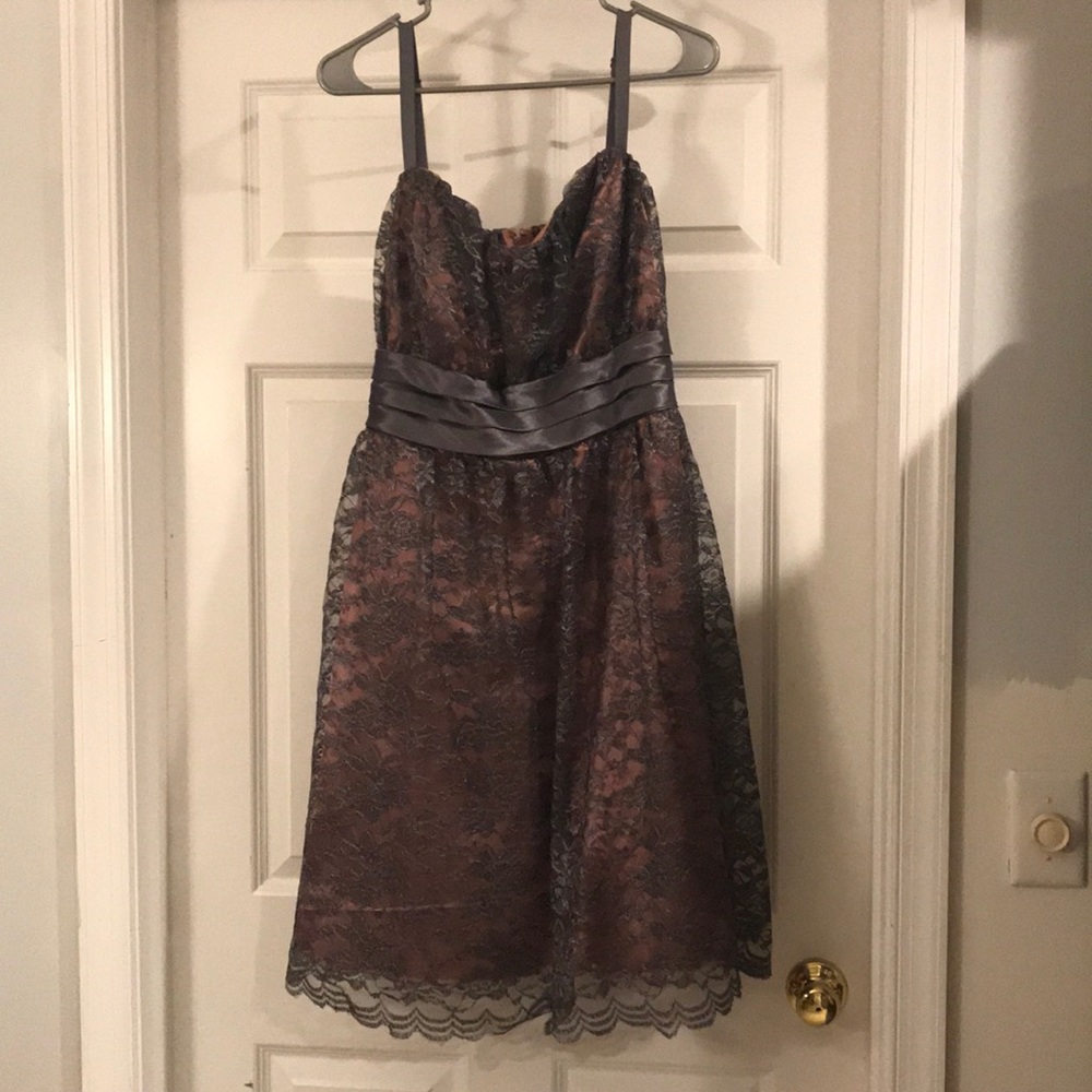 Torrid Cocktail Dress Silver and Blush